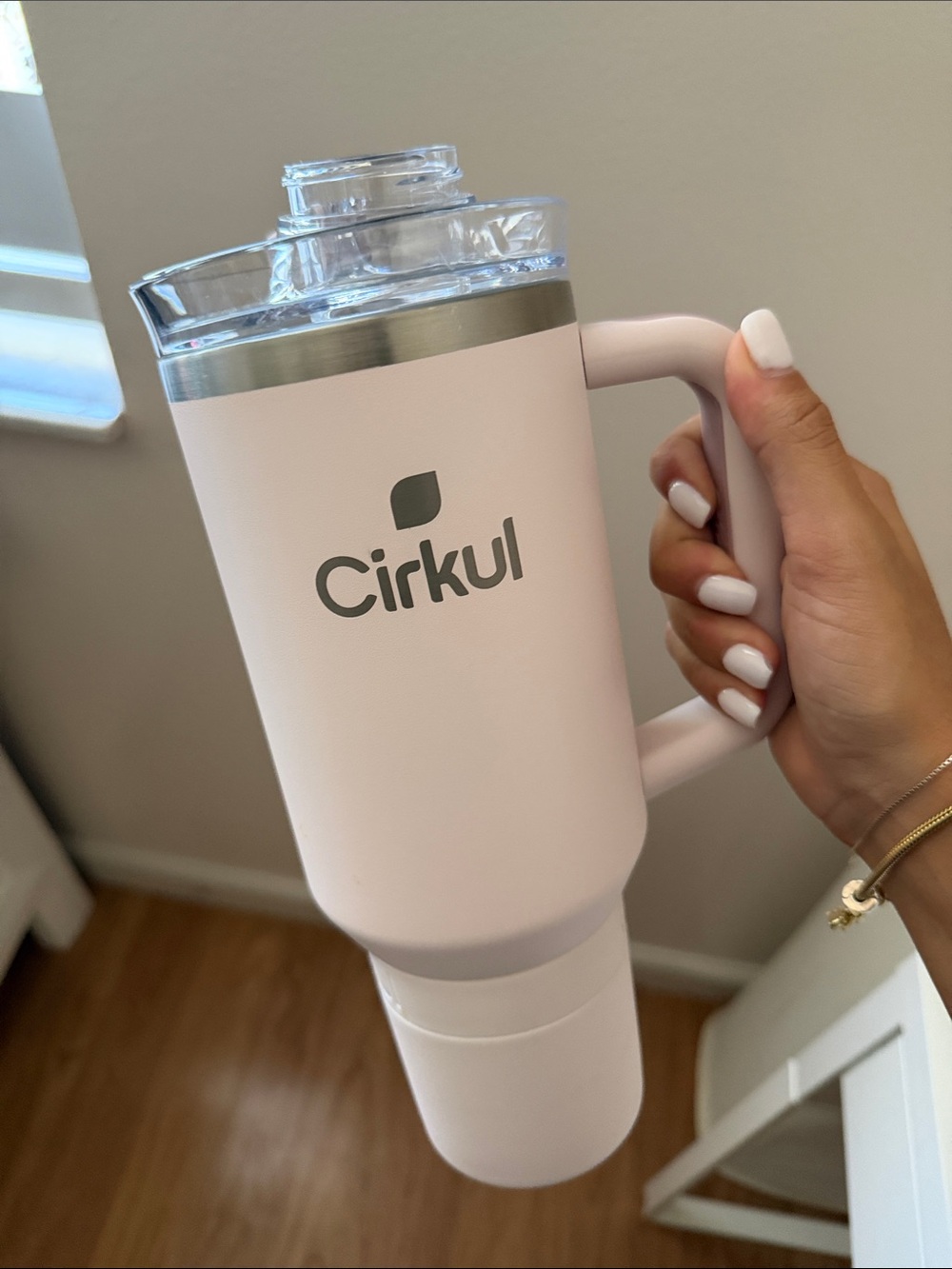 Cirkul Pink Insulated Travel Mug with Handle